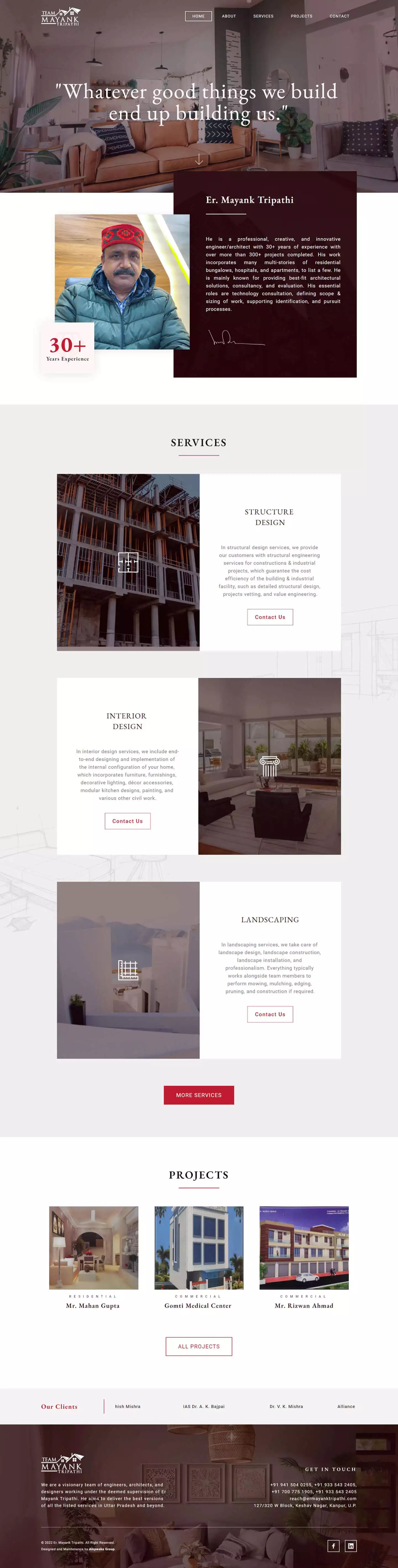 mayank tripathi website design by ampwake group