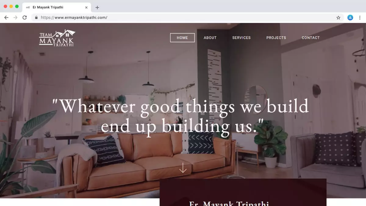mayank tripathi website design