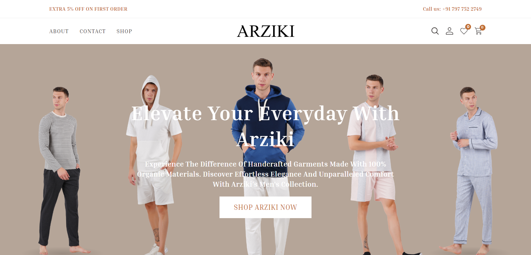 arziki in – the ultimate leisure wear for men